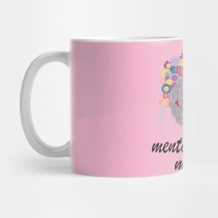 Mental Health Matters Floral  Brain Mug